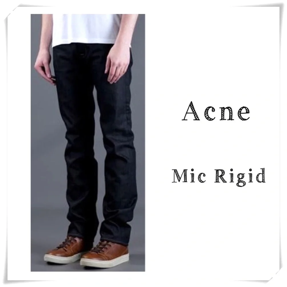ACNE Mic Rigid Jeans Raw Denim Straight Legs Jeans